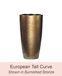 european tall curve container